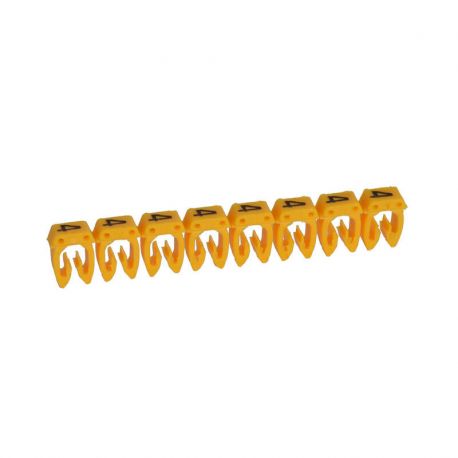 Boite de 512 repères CME 2 pour fils 1.5mm² à 2.5mm² - marquage chiffre 4 jaune