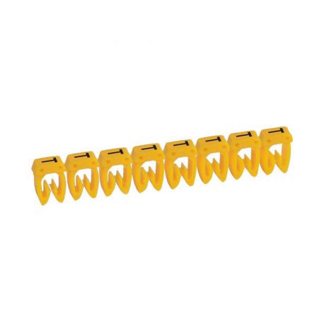 Boite de 512 repères CME 2 pour fils 1.5mm² à 2.5mm² - marquage lettre T jaune