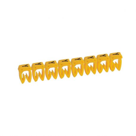 Boite de 512 repères CME 2 pour fils 1.5mm² à 2.5mm² - marquage lettre Y jaune