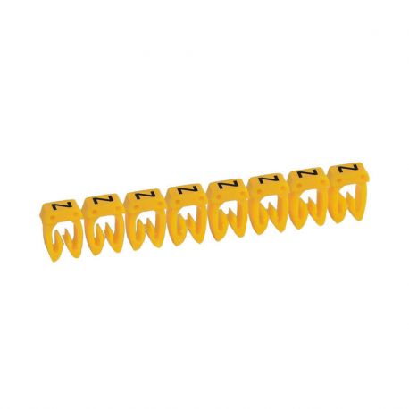 Boite de 512 repères CME 2 pour fils 1.5mm² à 2.5mm² - marquage lettre Z jaune