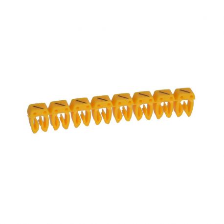 Boite de 512 repères CME 2 pour fils 1.5mm² à 2.5mm² - marquage signe / (fraction) jaune