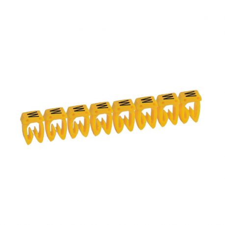 Boite de 504 repères CME 3 pour fils 4mm² à 6mm² - marquage lettre W jaune