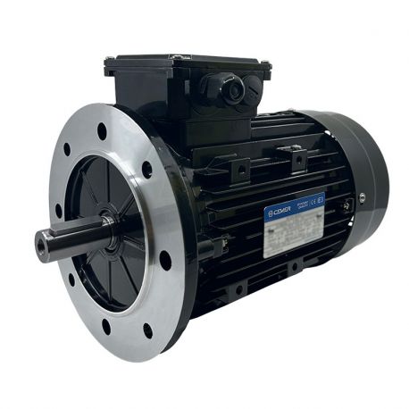 Moteur Électrique Triphasé 0.75kW/1CV, 1500Tr/min, 230/400V, B5, HA80, IE3, Alu - CEMER