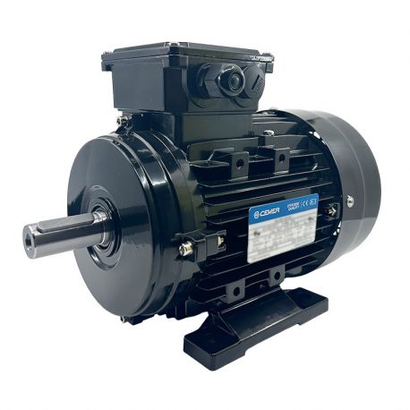 Moteur Électrique Triphasé 1.1kW/1.5CV, 3000Tr/min, 230/400V, B3, HA80, IE3, Alu - CEMER