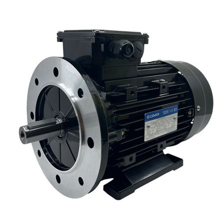 Moteur Électrique Triphasé 0.25kW/0.33CV, 750Tr/min, 230/400V, B35, HA80, IE3, Alu - CEMER