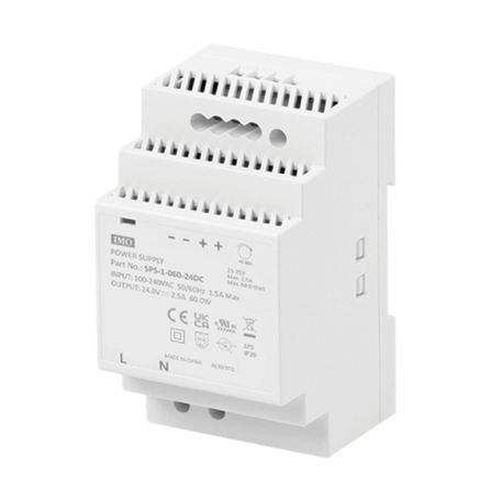 Alimentation électrique monophasé 230VAC/24VDC 60W/2.5A - SPS106024DC - IMO