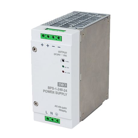 Alimentation 24VDC BPS124024DC, Entrée 90-264VAC, Sortie 240W 10A, Montage rail DIN - BPS IMO