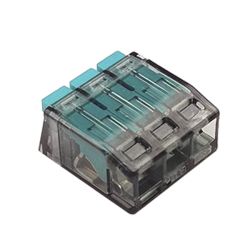 Lot de 10 connecteurs rapides push-in 3 fils souples 0,75 à 4mm² - 3 voies