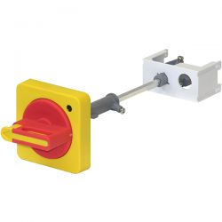 Mécanisme de vérouillage de porte, poignée rouge/jaune, L115mm pour disjoncteur moteur C4/32R