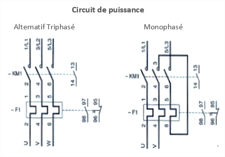 Schéma câblage disjoncteur magnéto thermique - Pompe&Moteur